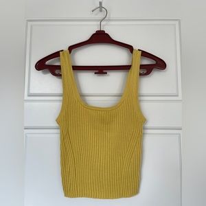 Everlane Merino crop top in yellow. Size XS